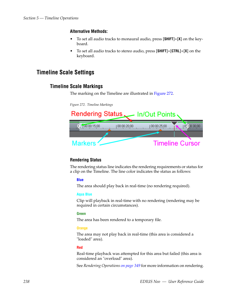 Timeline scale settings, Timeline scale markings | Grass Valley EDIUS Neo 2 User Manual | Page 238 / 608