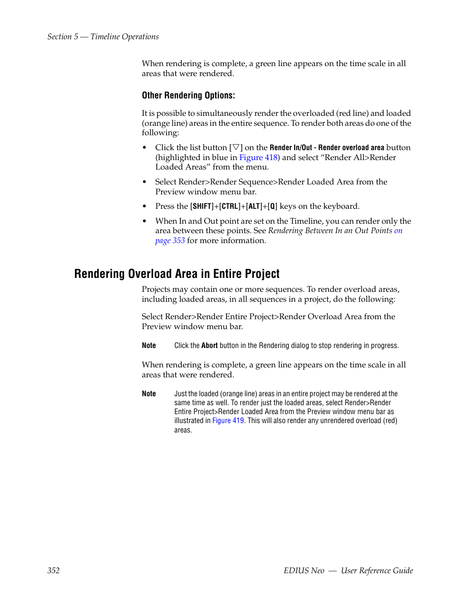 Rendering overload area in entire project | Grass Valley EDIUS Neo 2 User Manual | Page 352 / 608