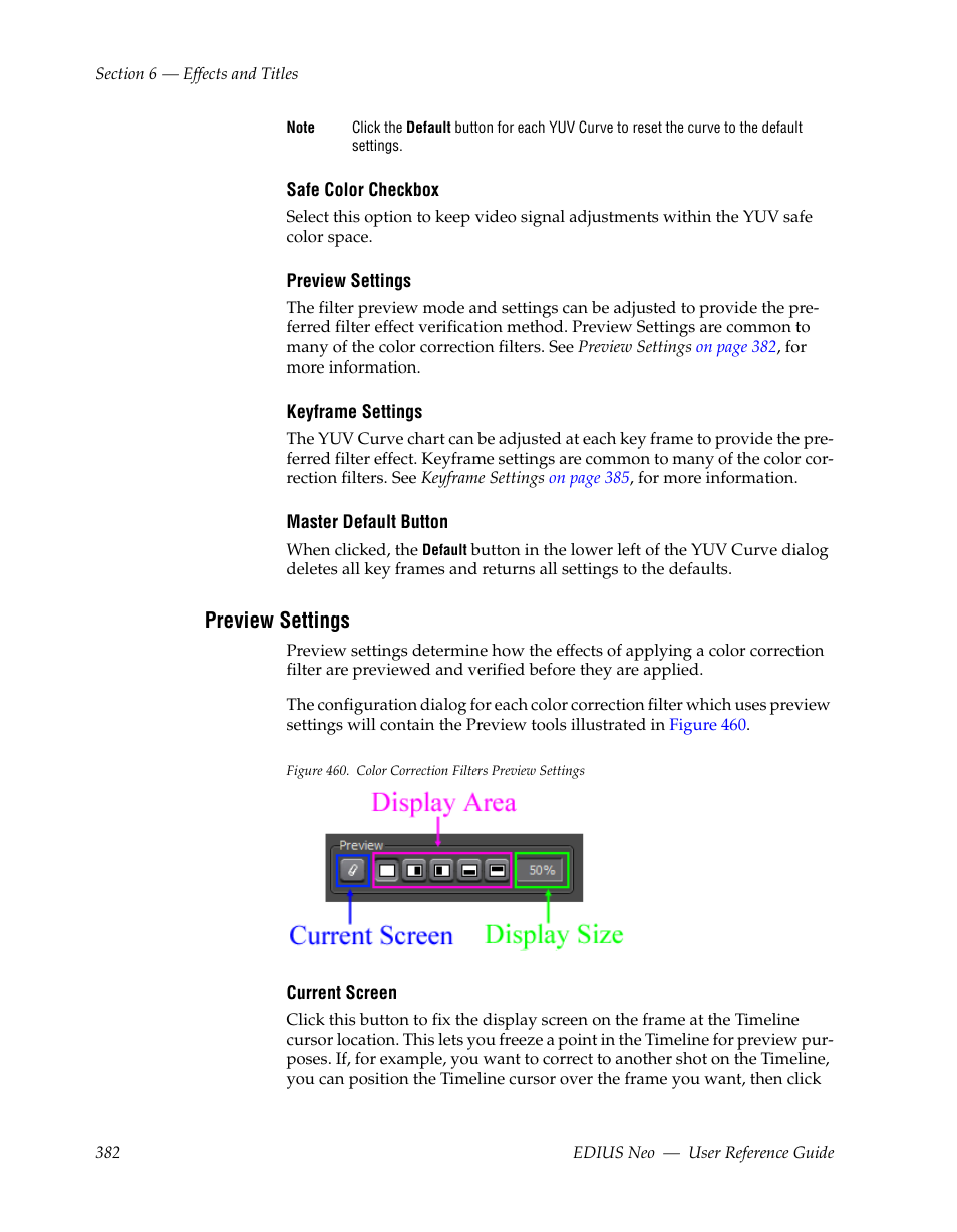 Preview settings | Grass Valley EDIUS Neo 2 User Manual | Page 382 / 608
