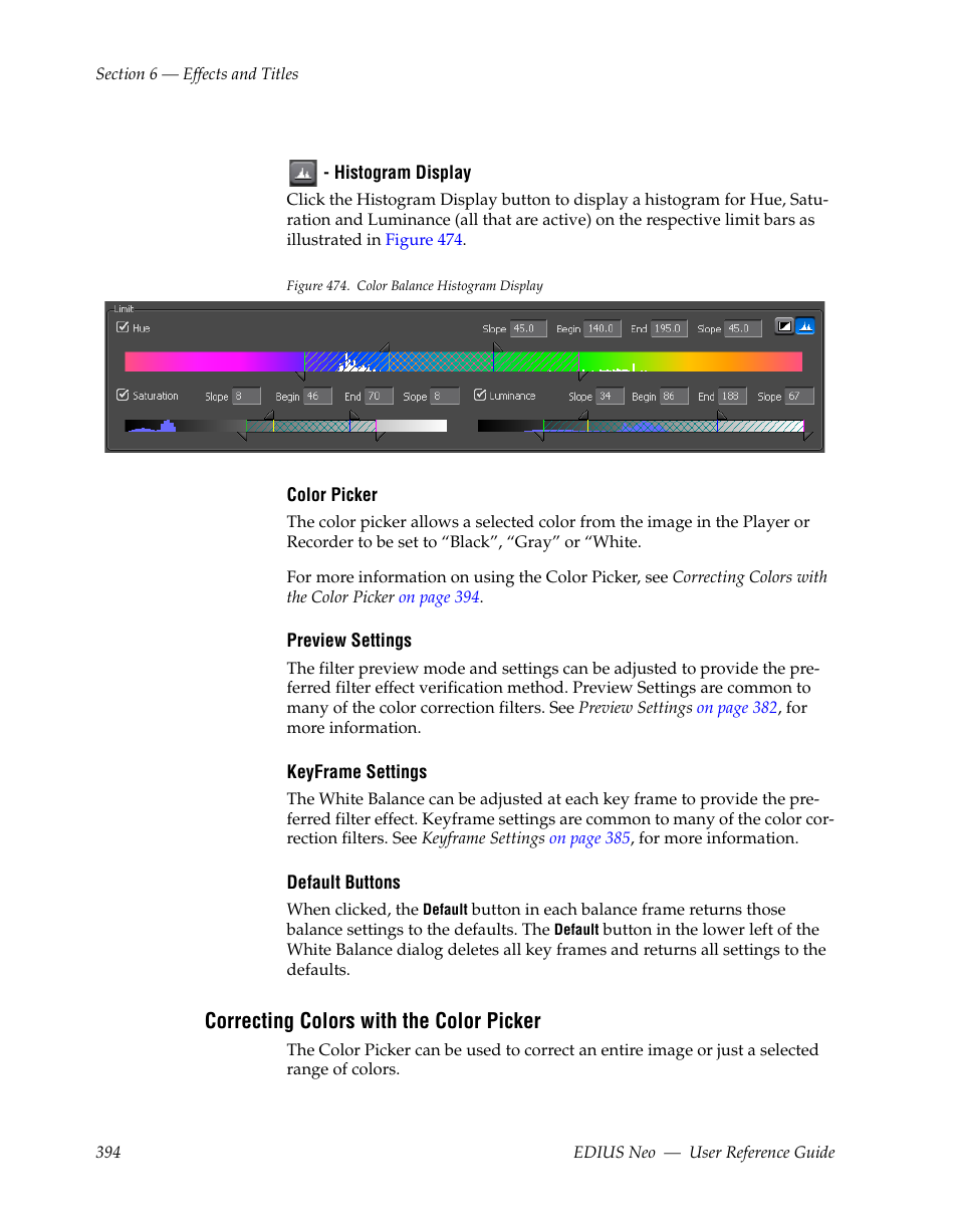 Correcting colors with the color picker | Grass Valley EDIUS Neo 2 User Manual | Page 394 / 608