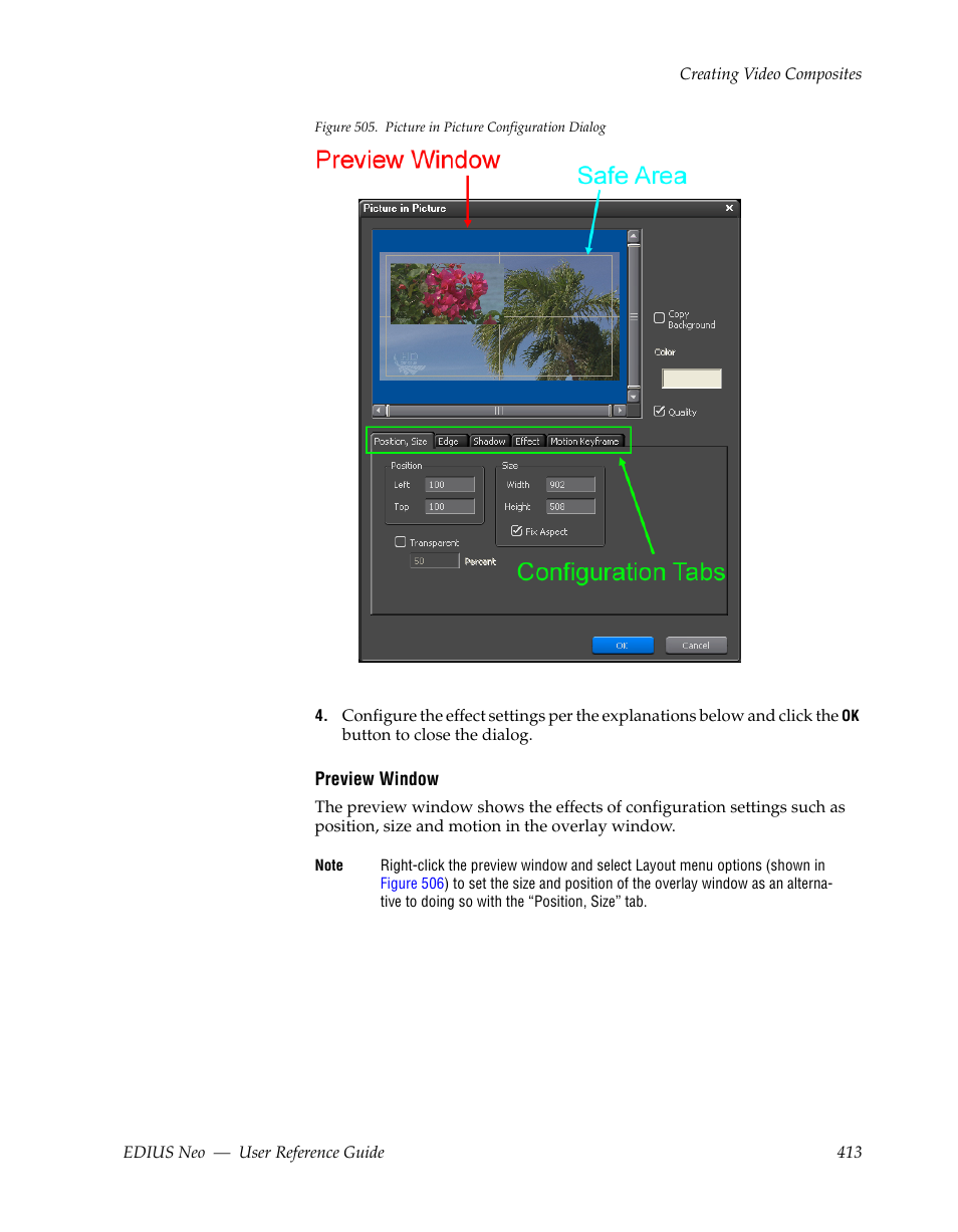 E dialog shown in, Figure 505 | Grass Valley EDIUS Neo 2 User Manual | Page 413 / 608