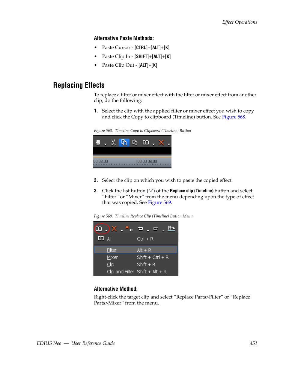 Replacing effects | Grass Valley EDIUS Neo 2 User Manual | Page 451 / 608