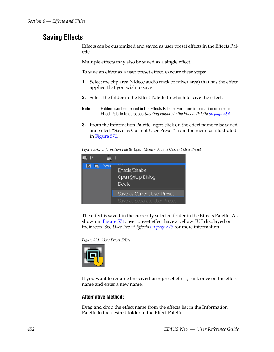 Saving effects | Grass Valley EDIUS Neo 2 User Manual | Page 452 / 608