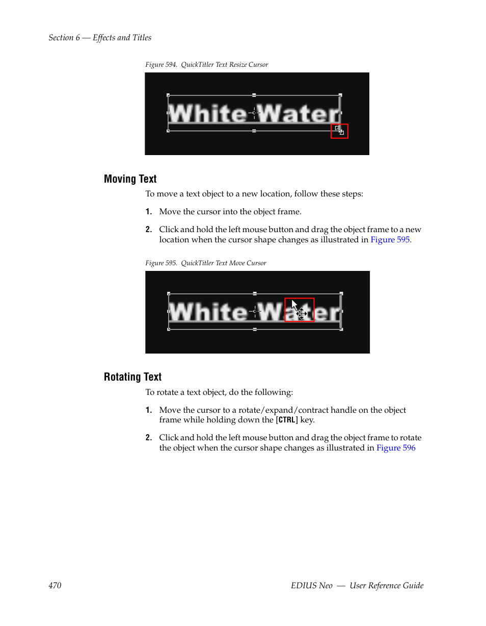 Moving text, Rotating text | Grass Valley EDIUS Neo 2 User Manual | Page 470 / 608