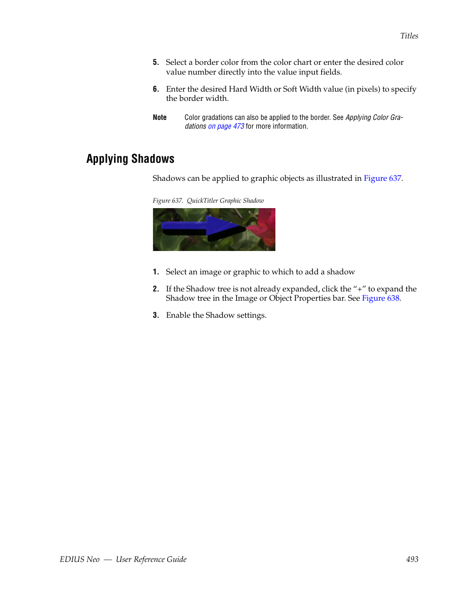 Applying shadows | Grass Valley EDIUS Neo 2 User Manual | Page 493 / 608