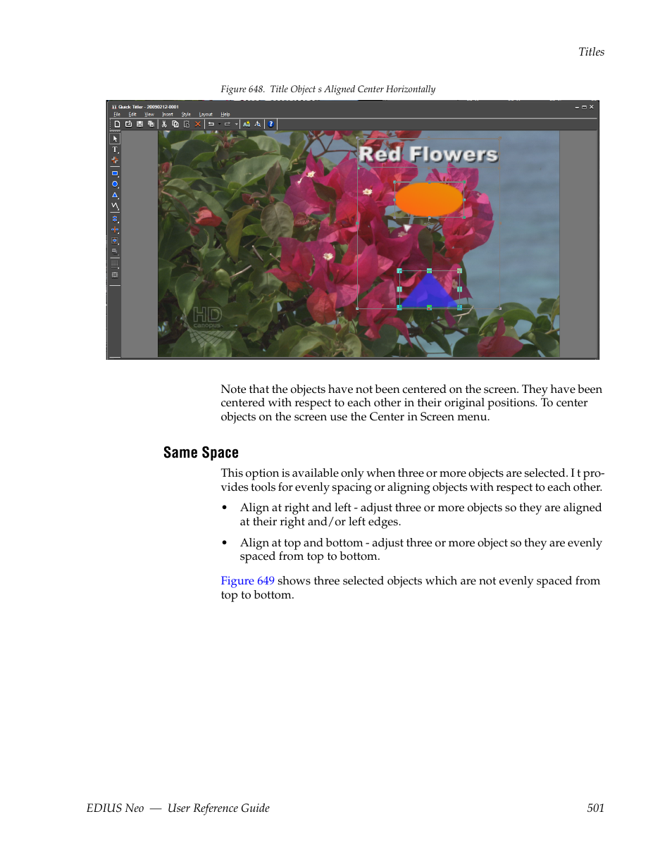 Same space, Figure 648 | Grass Valley EDIUS Neo 2 User Manual | Page 501 / 608