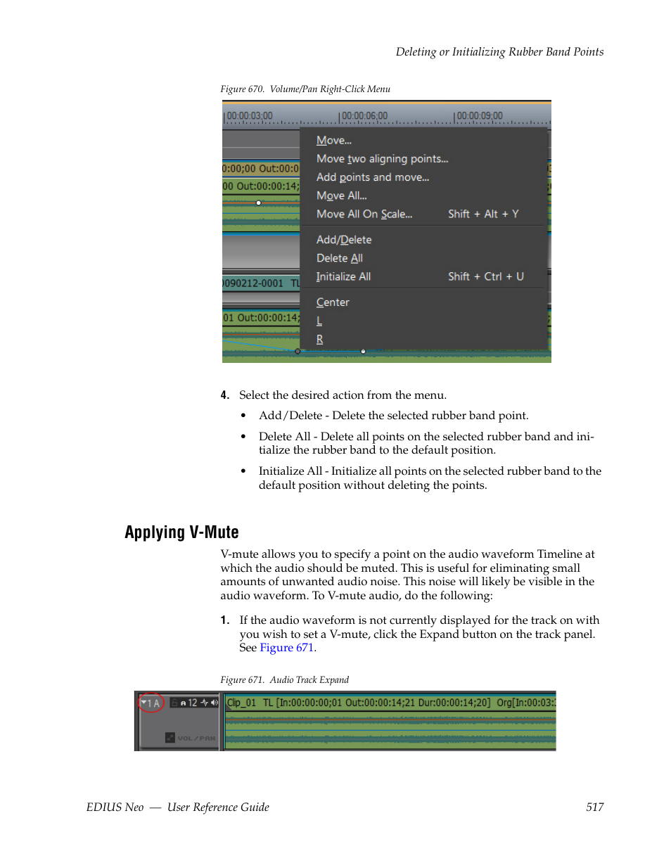 Applying v-mute | Grass Valley EDIUS Neo 2 User Manual | Page 517 / 608