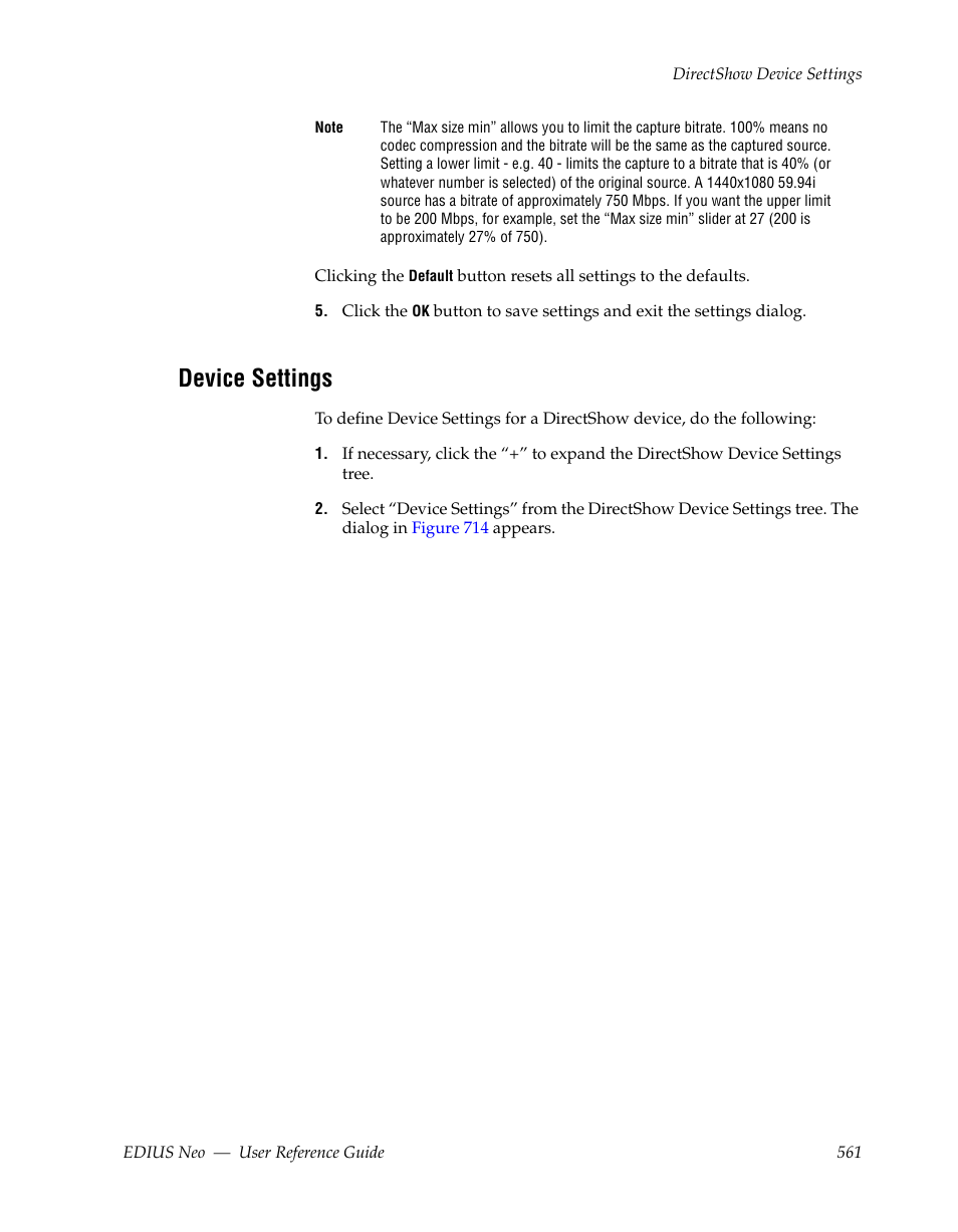 Device settings | Grass Valley EDIUS Neo 2 User Manual | Page 561 / 608