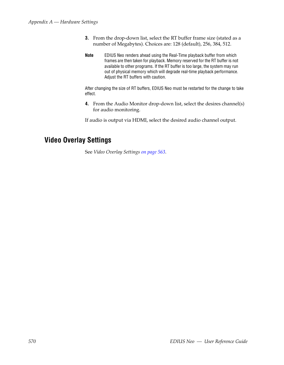 Video overlay settings | Grass Valley EDIUS Neo 2 User Manual | Page 570 / 608