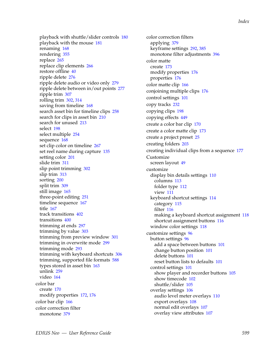 Grass Valley EDIUS Neo 2 User Manual | Page 599 / 608