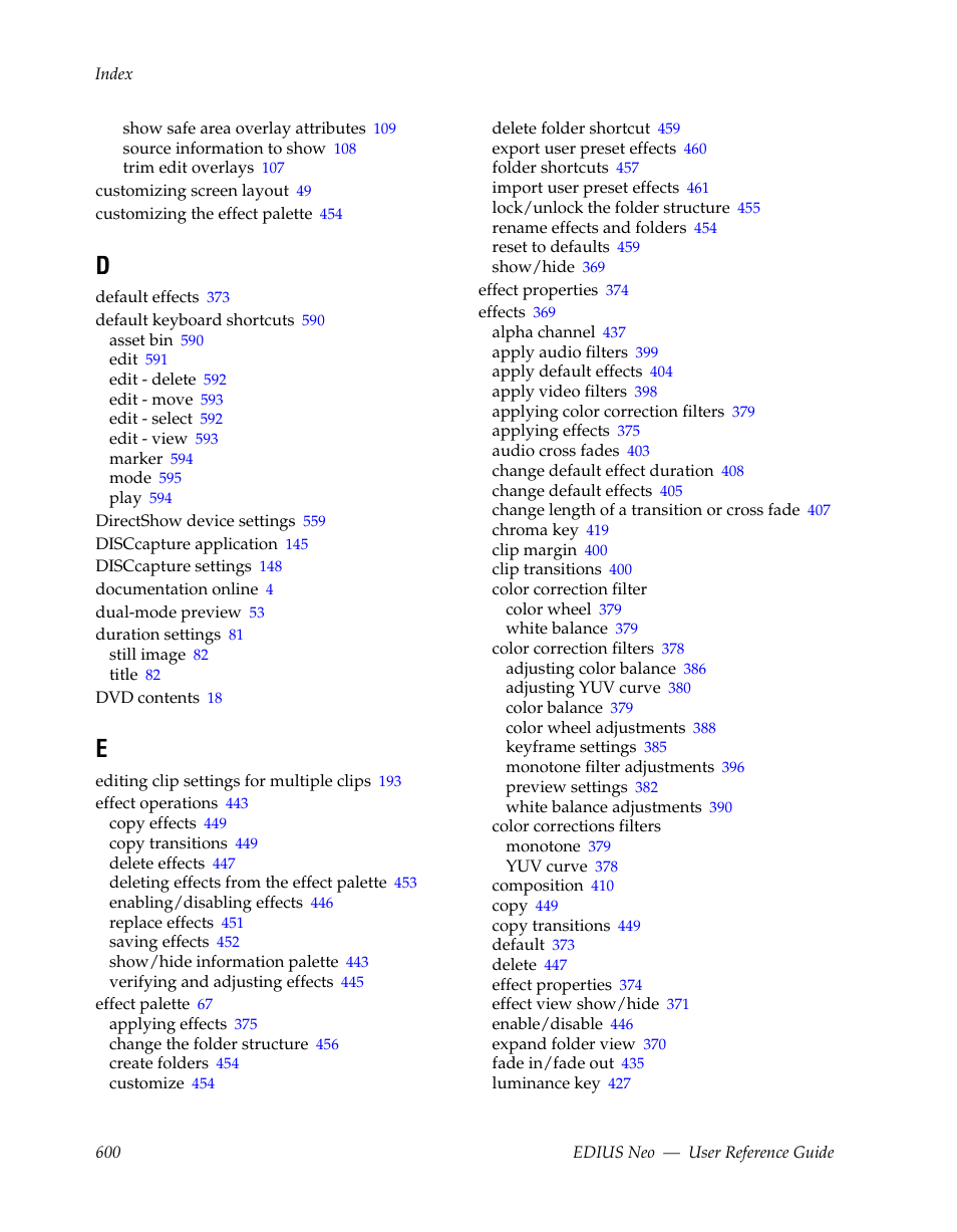 Grass Valley EDIUS Neo 2 User Manual | Page 600 / 608