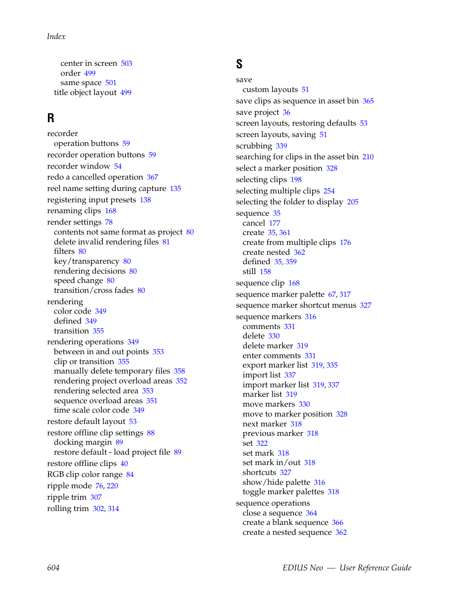 Grass Valley EDIUS Neo 2 User Manual | Page 604 / 608