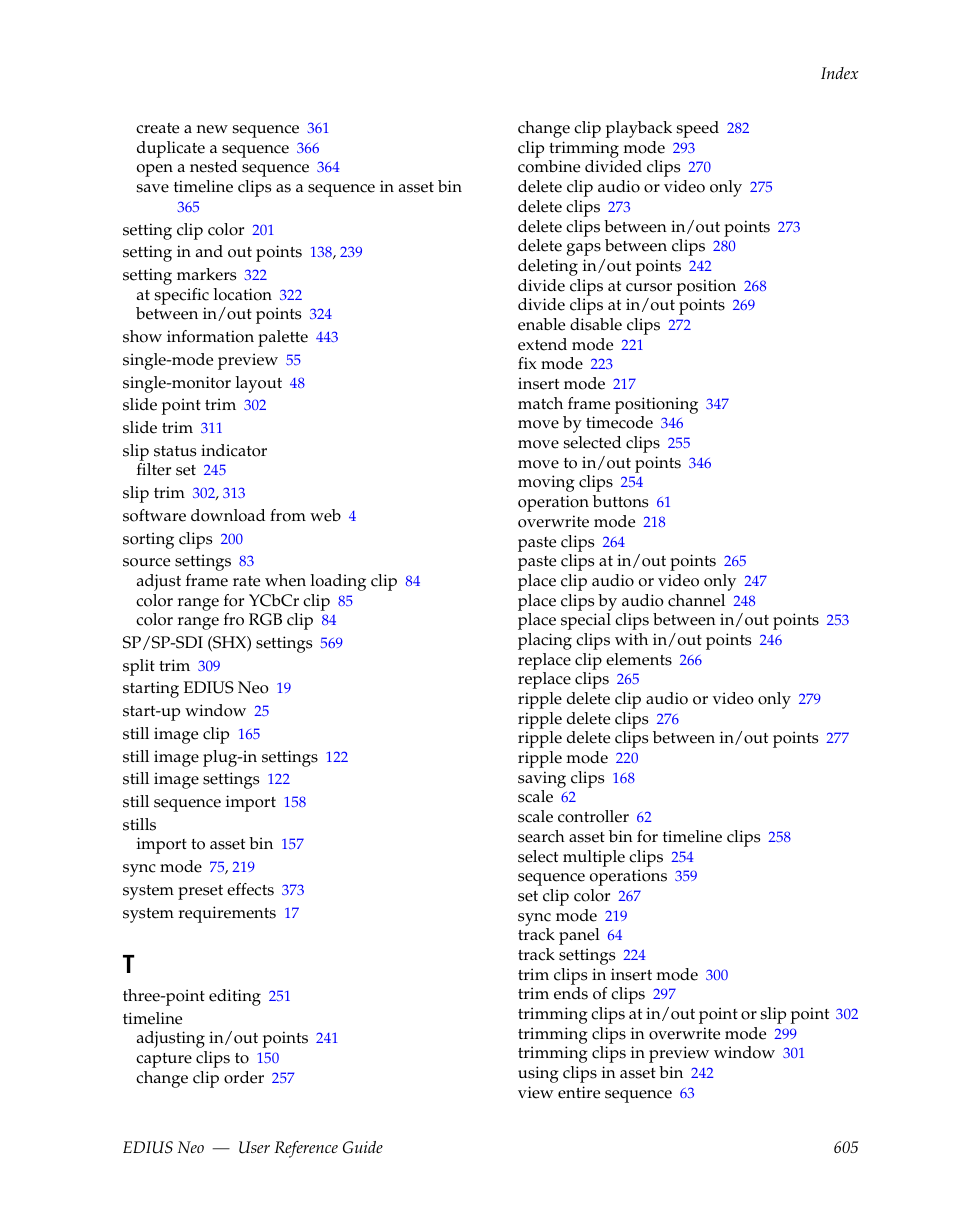 Grass Valley EDIUS Neo 2 User Manual | Page 605 / 608