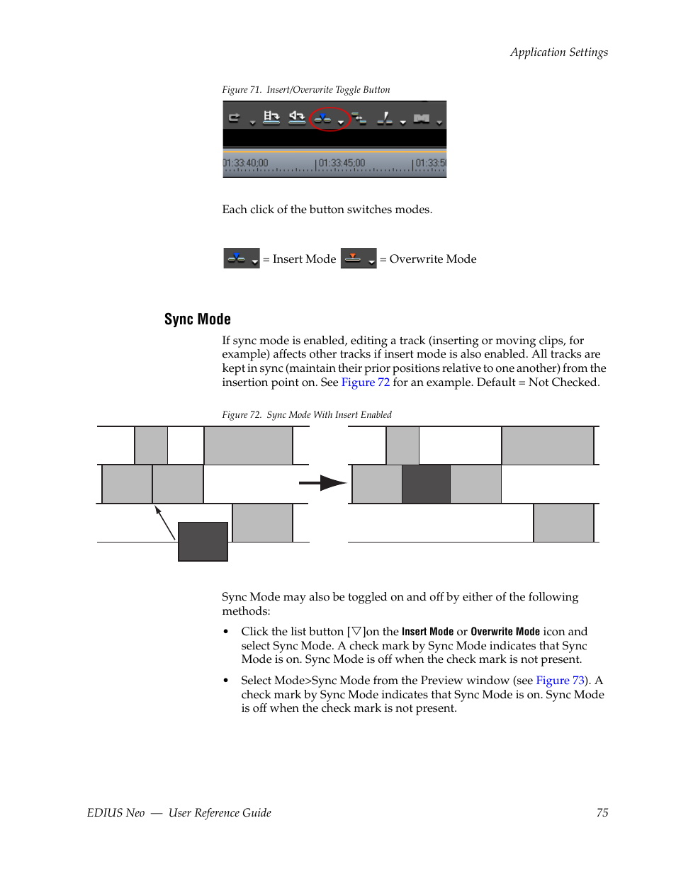 Sync mode, Figure 71 | Grass Valley EDIUS Neo 2 User Manual | Page 75 / 608