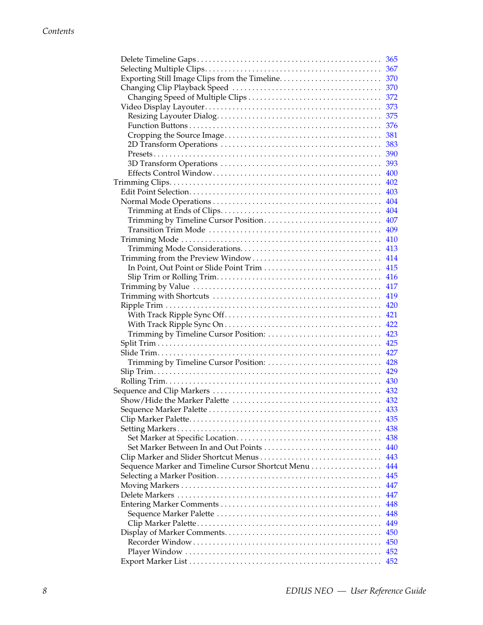 Grass Valley EDIUS Neo 3 User Manual | Page 10 / 802