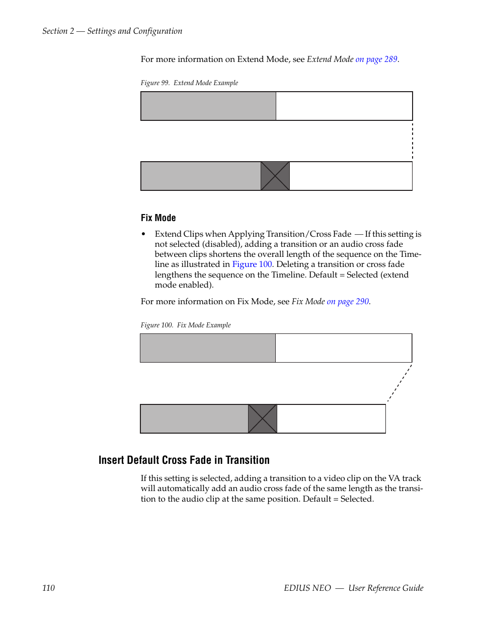 Insert default cross fade in transition | Grass Valley EDIUS Neo 3 User Manual | Page 112 / 802
