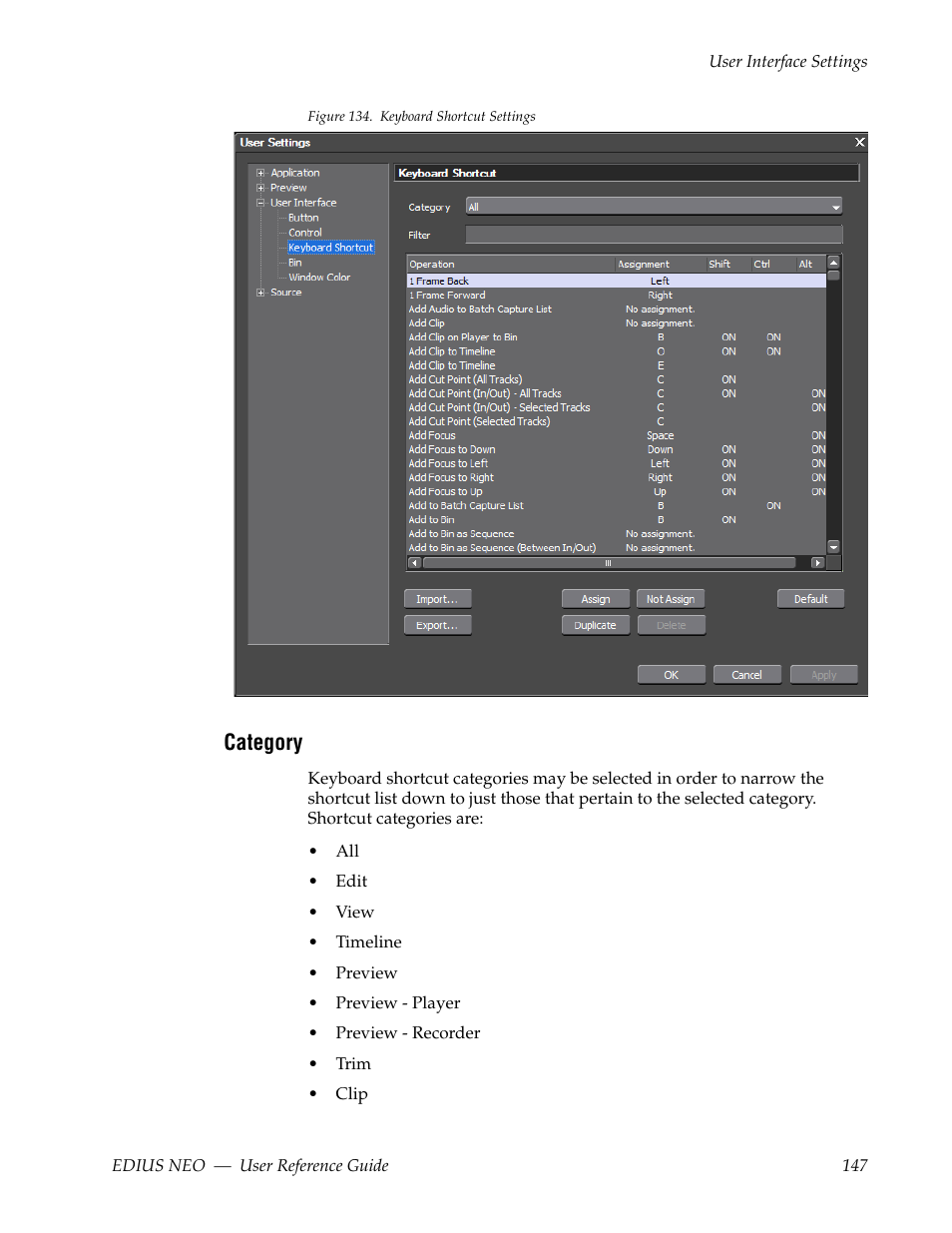 Category | Grass Valley EDIUS Neo 3 User Manual | Page 149 / 802