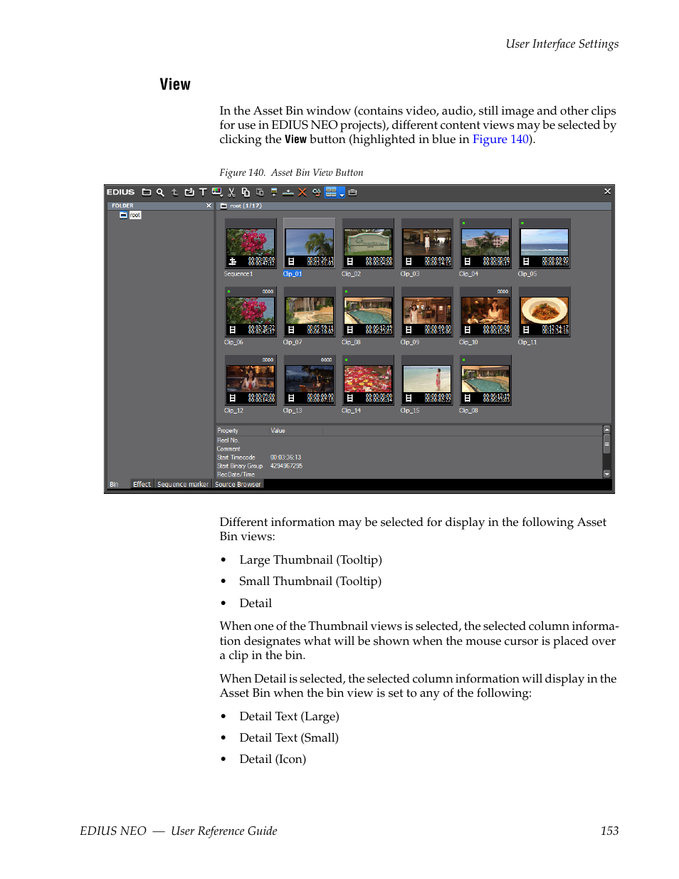 View | Grass Valley EDIUS Neo 3 User Manual | Page 155 / 802