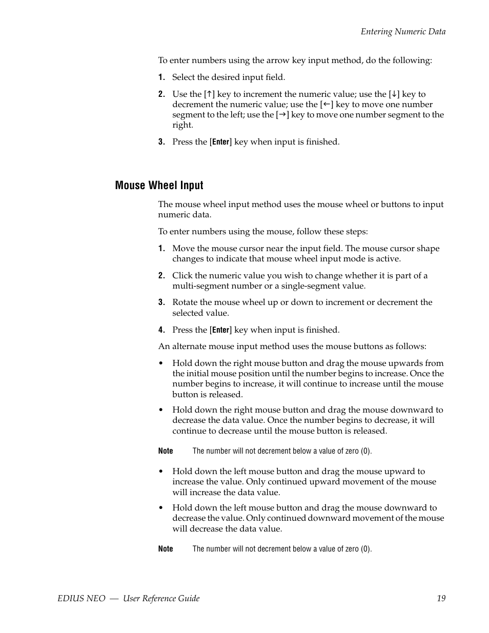 Mouse wheel input | Grass Valley EDIUS Neo 3 User Manual | Page 21 / 802