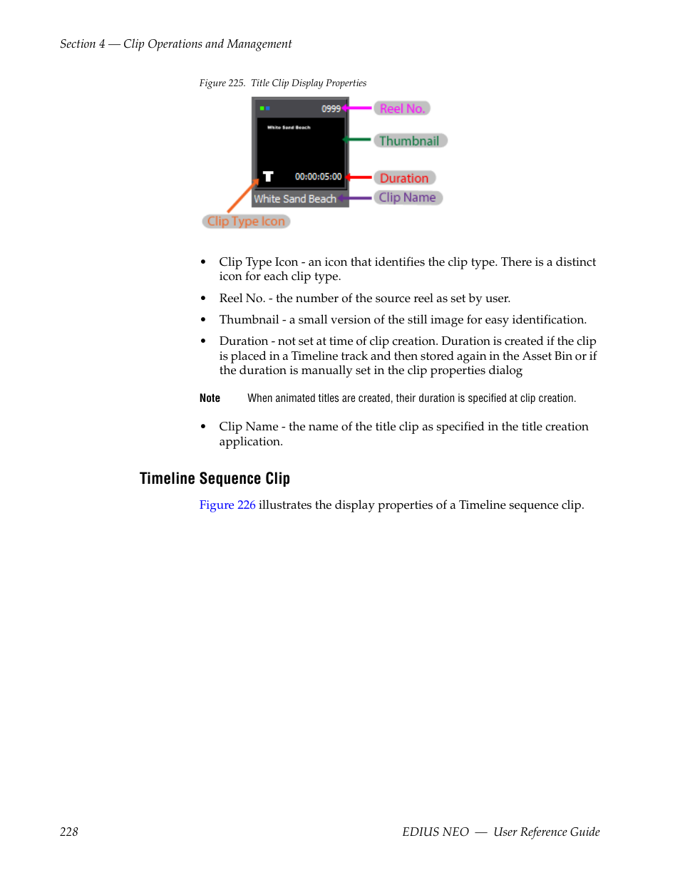 Timeline sequence clip, Figure 225 | Grass Valley EDIUS Neo 3 User Manual | Page 230 / 802