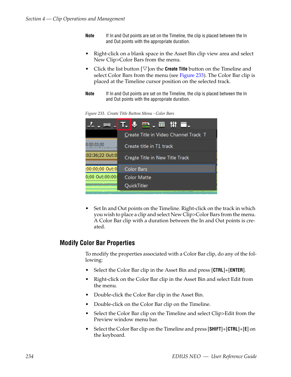 Modify color bar properties | Grass Valley EDIUS Neo 3 User Manual | Page 236 / 802