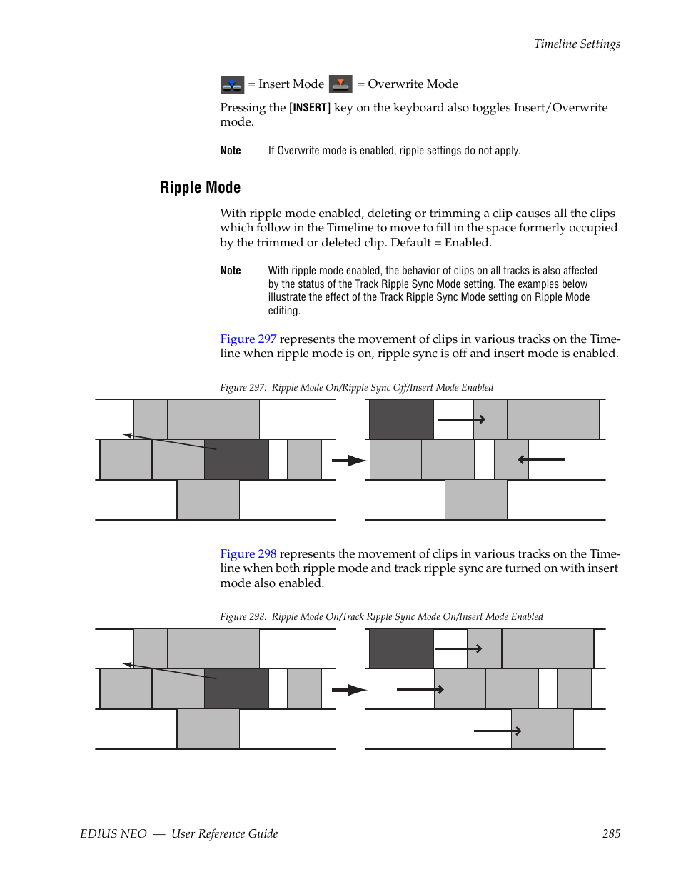 Ripple mode | Grass Valley EDIUS Neo 3 User Manual | Page 287 / 802