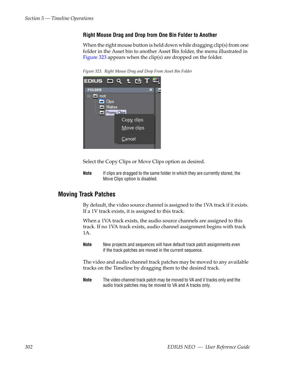 Moving track patches | Grass Valley EDIUS Neo 3 User Manual | Page 304 / 802