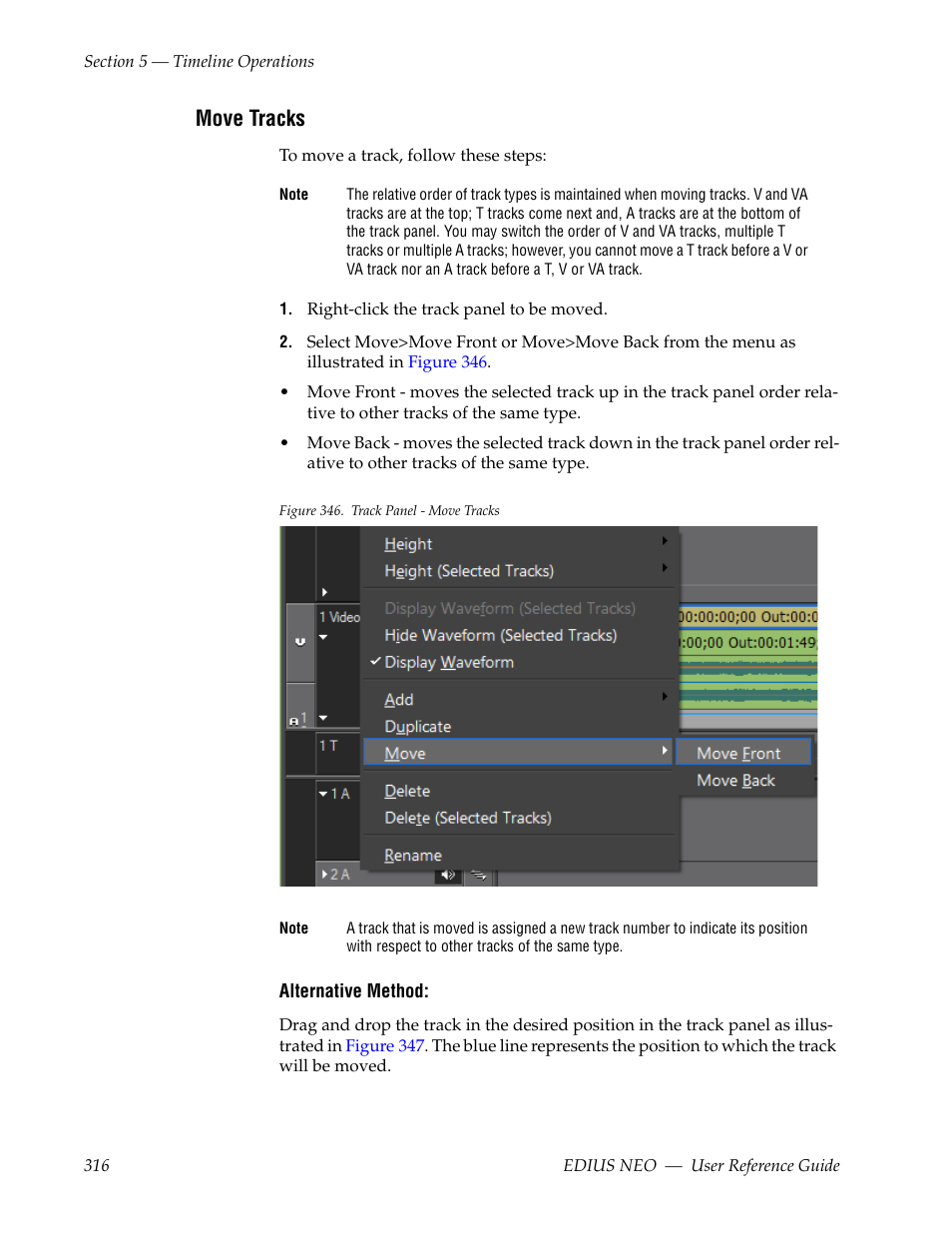 Move tracks | Grass Valley EDIUS Neo 3 User Manual | Page 318 / 802