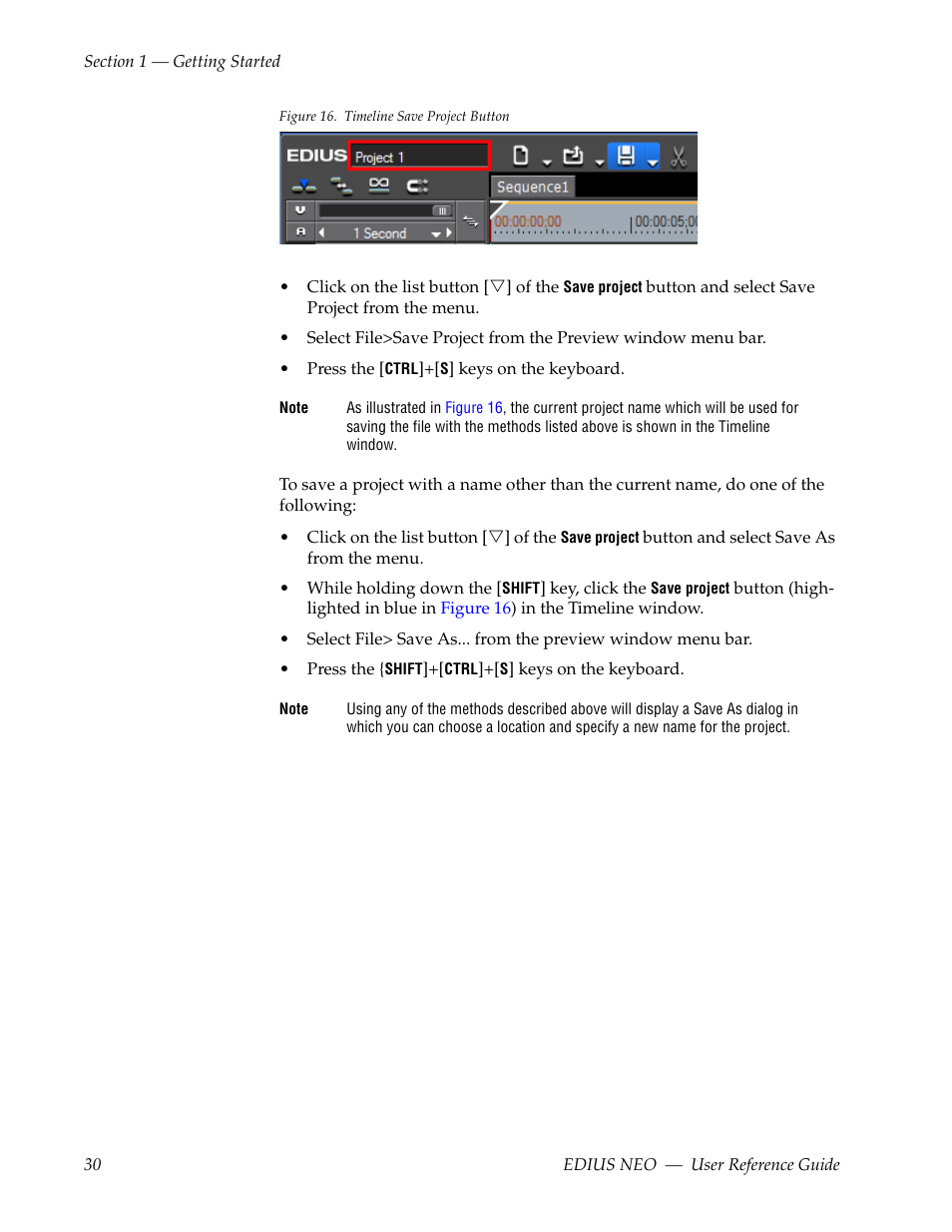 Figure 16, In the | Grass Valley EDIUS Neo 3 User Manual | Page 32 / 802