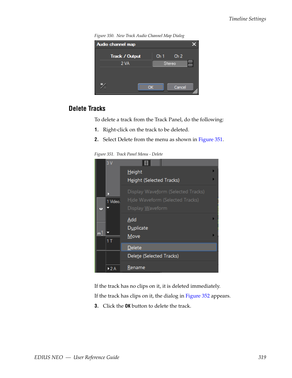 Delete tracks, Figure 350 | Grass Valley EDIUS Neo 3 User Manual | Page 321 / 802
