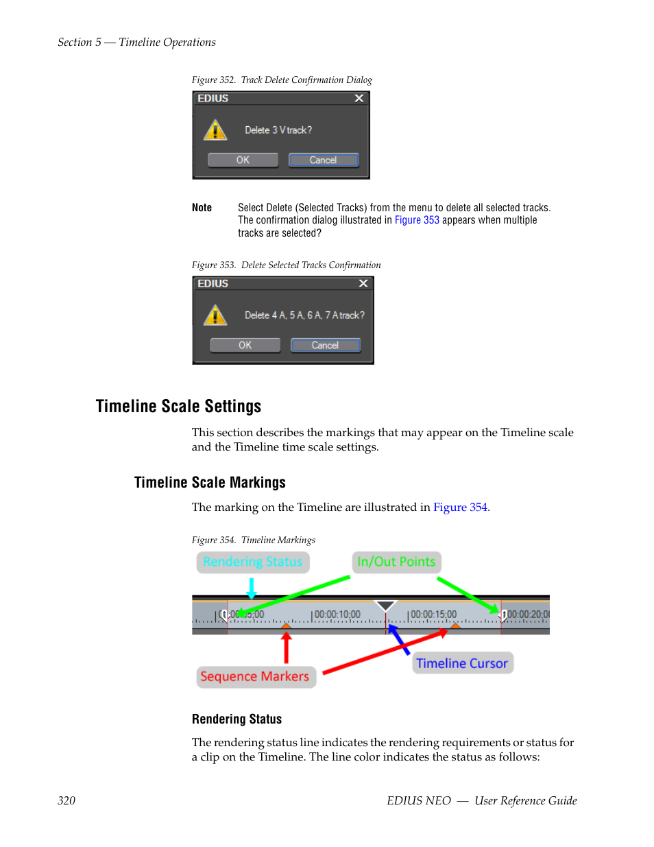 Timeline scale settings, Timeline scale markings, The dialog in | Figure 352 | Grass Valley EDIUS Neo 3 User Manual | Page 322 / 802