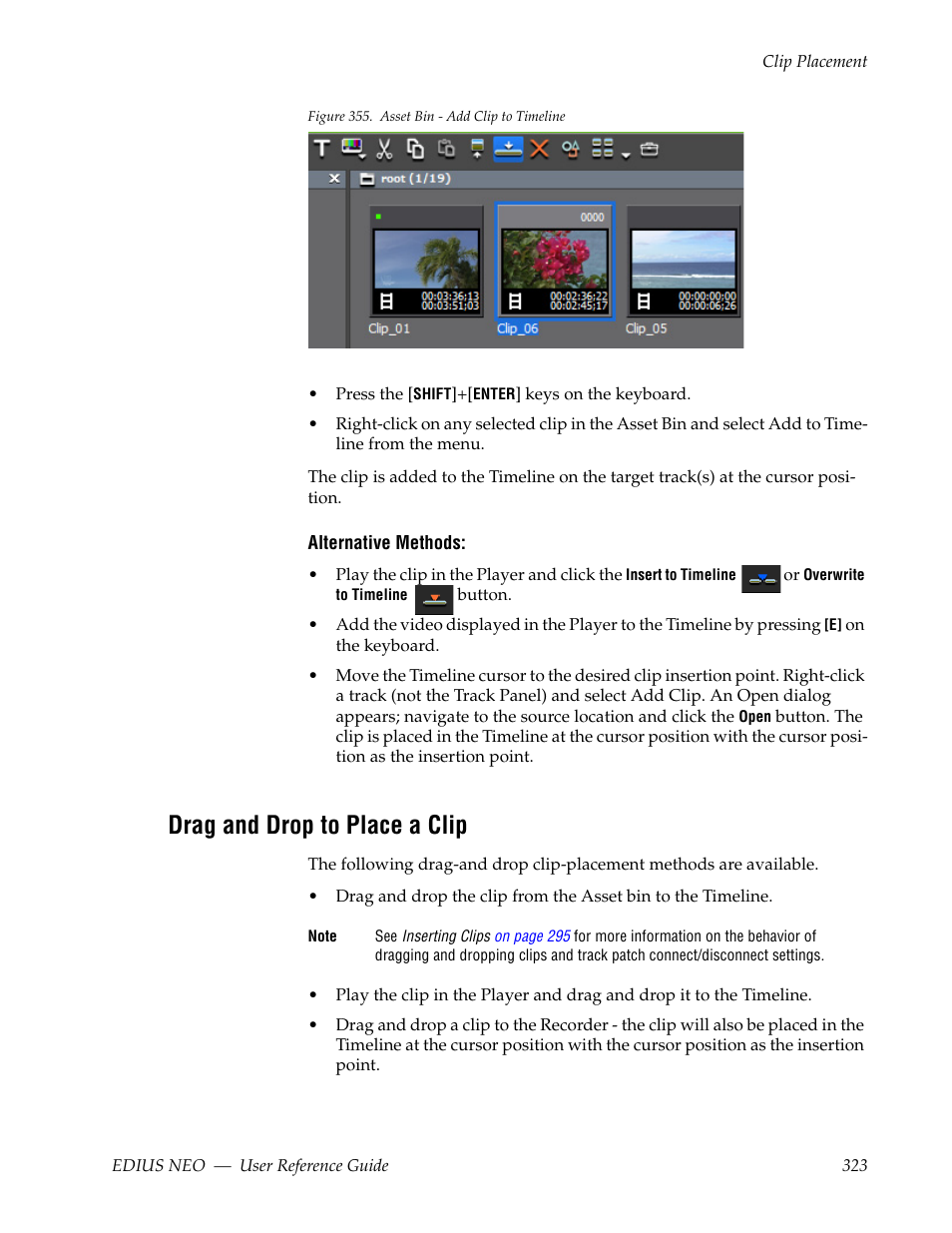 Drag and drop to place a clip, Figure 355 | Grass Valley EDIUS Neo 3 User Manual | Page 325 / 802
