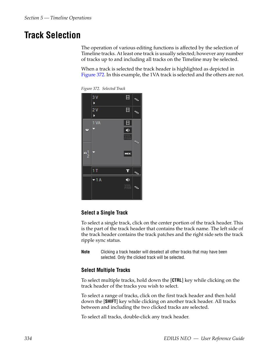Track selection | Grass Valley EDIUS Neo 3 User Manual | Page 336 / 802