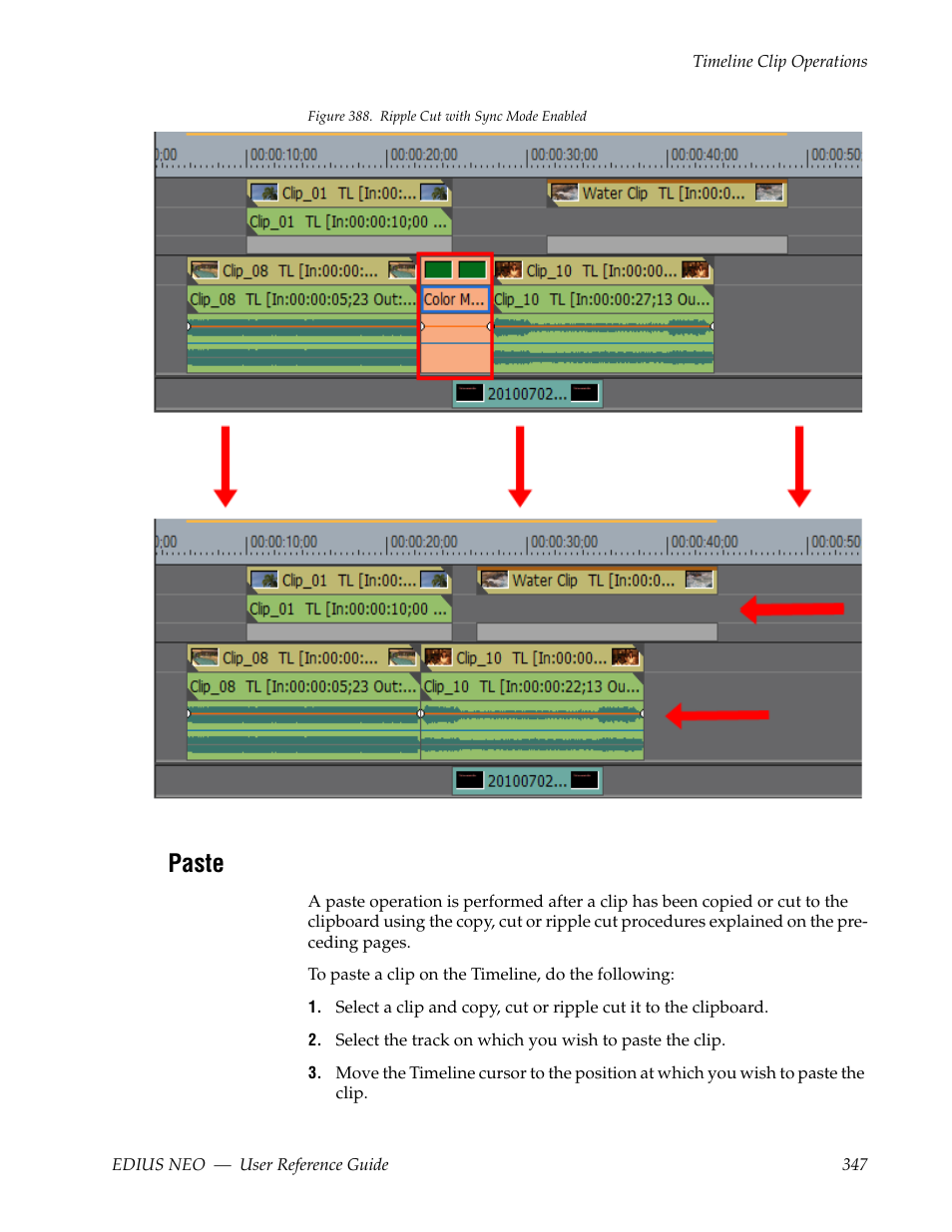 Paste | Grass Valley EDIUS Neo 3 User Manual | Page 349 / 802