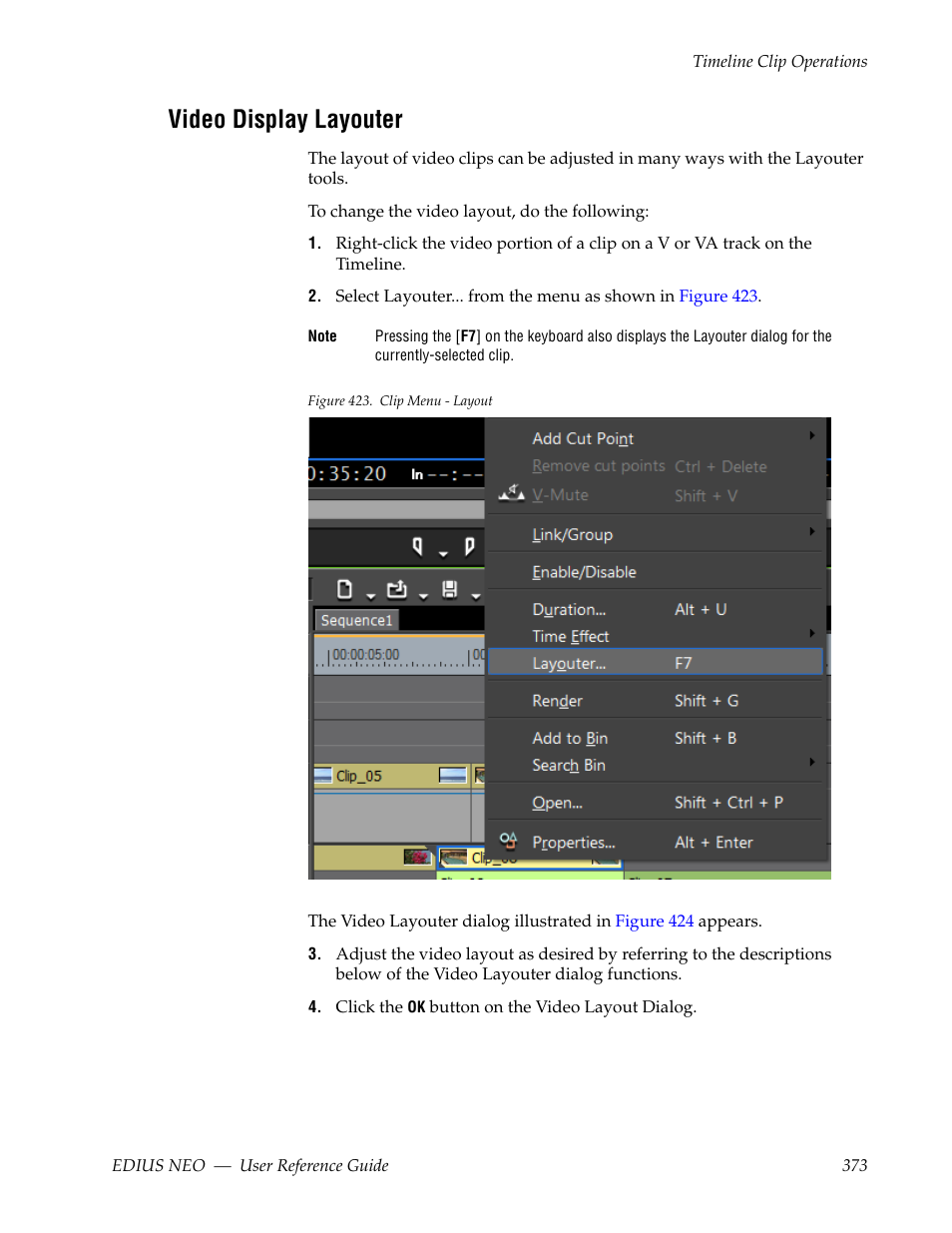 Video display layouter | Grass Valley EDIUS Neo 3 User Manual | Page 375 / 802