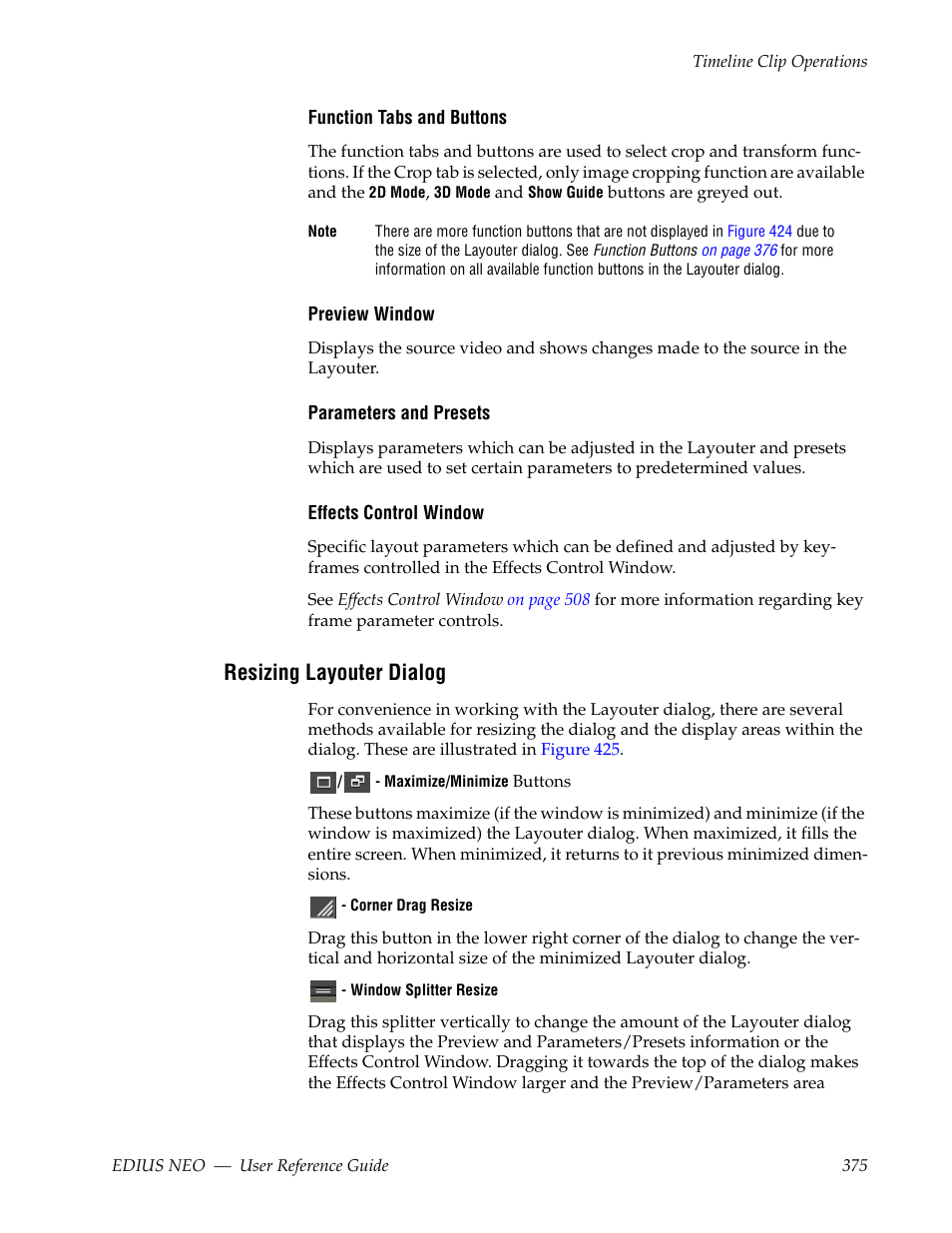 Resizing layouter dialog | Grass Valley EDIUS Neo 3 User Manual | Page 377 / 802