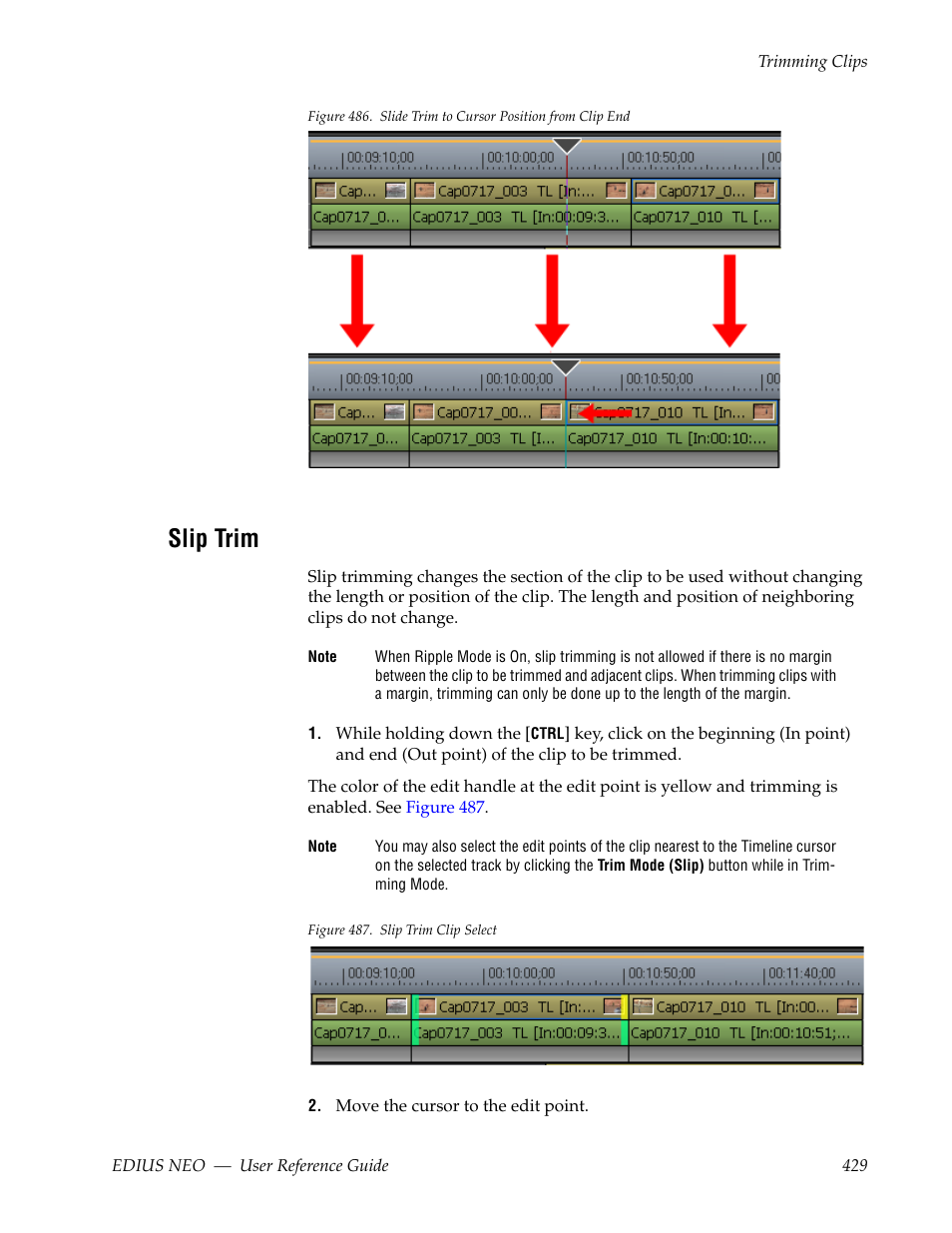 Slip trim | Grass Valley EDIUS Neo 3 User Manual | Page 431 / 802