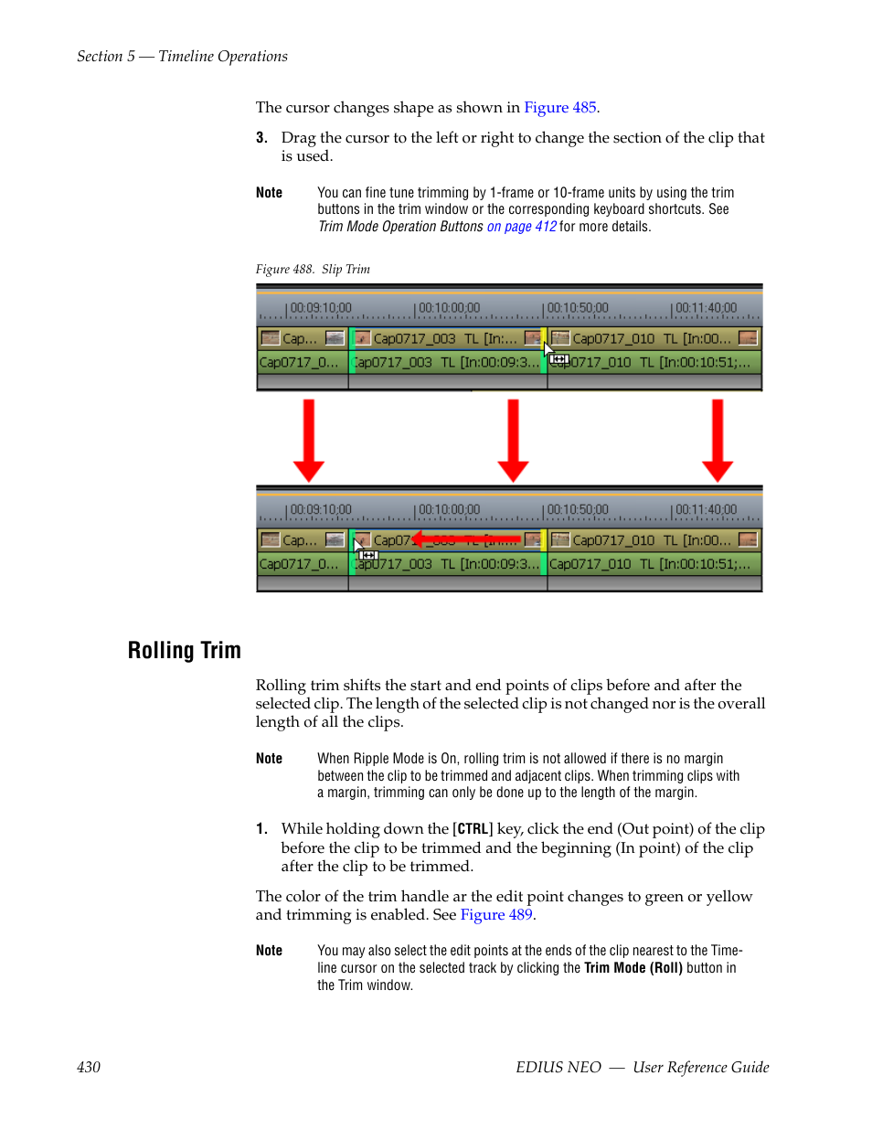 Rolling trim | Grass Valley EDIUS Neo 3 User Manual | Page 432 / 802