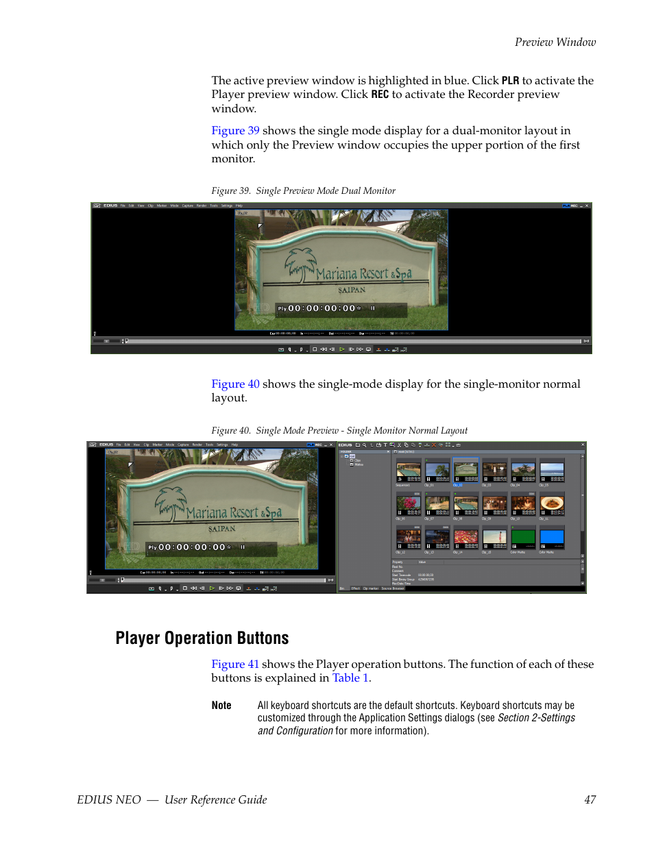 Player operation buttons | Grass Valley EDIUS Neo 3 User Manual | Page 49 / 802