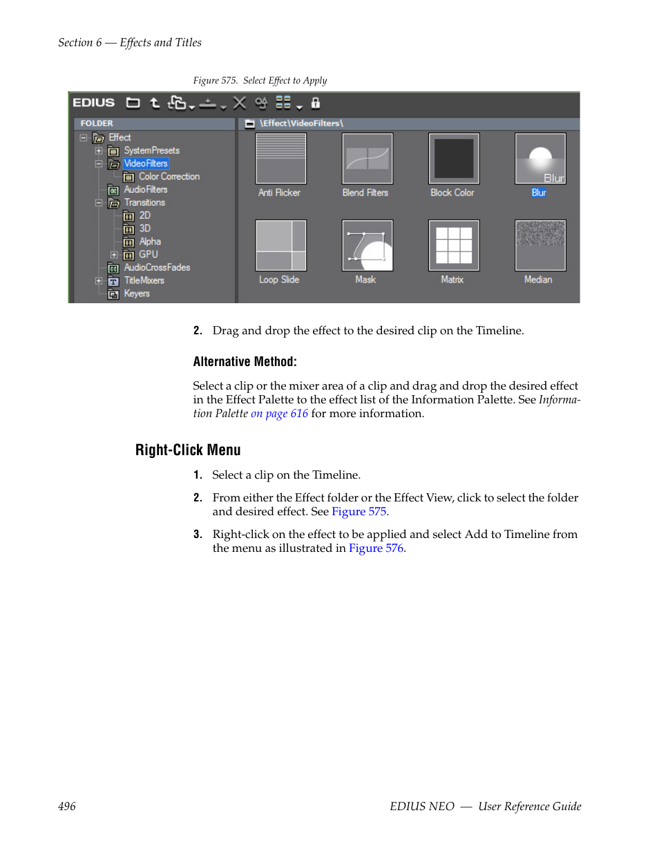 Right-click menu | Grass Valley EDIUS Neo 3 User Manual | Page 498 / 802