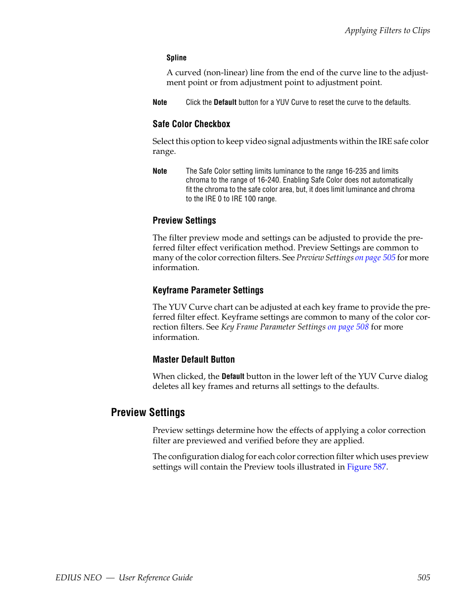 Preview settings | Grass Valley EDIUS Neo 3 User Manual | Page 507 / 802