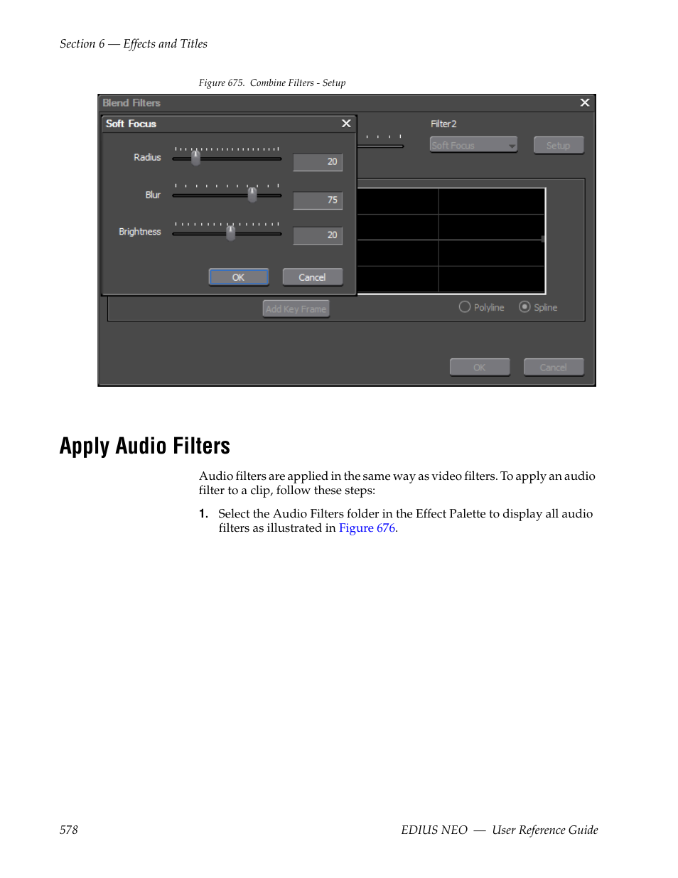 Apply audio filters | Grass Valley EDIUS Neo 3 User Manual | Page 580 / 802