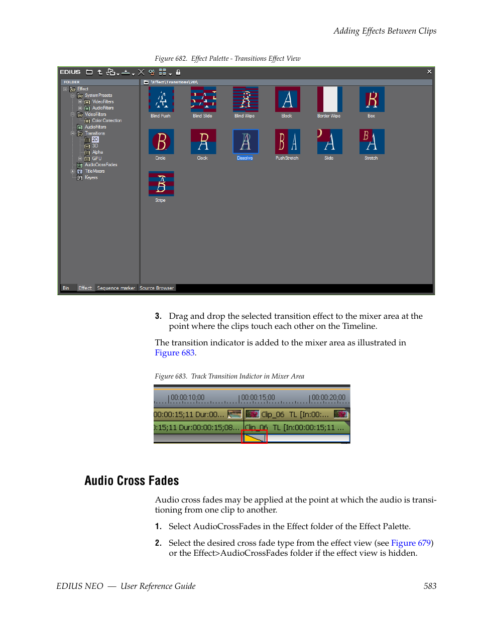 Audio cross fades | Grass Valley EDIUS Neo 3 User Manual | Page 585 / 802