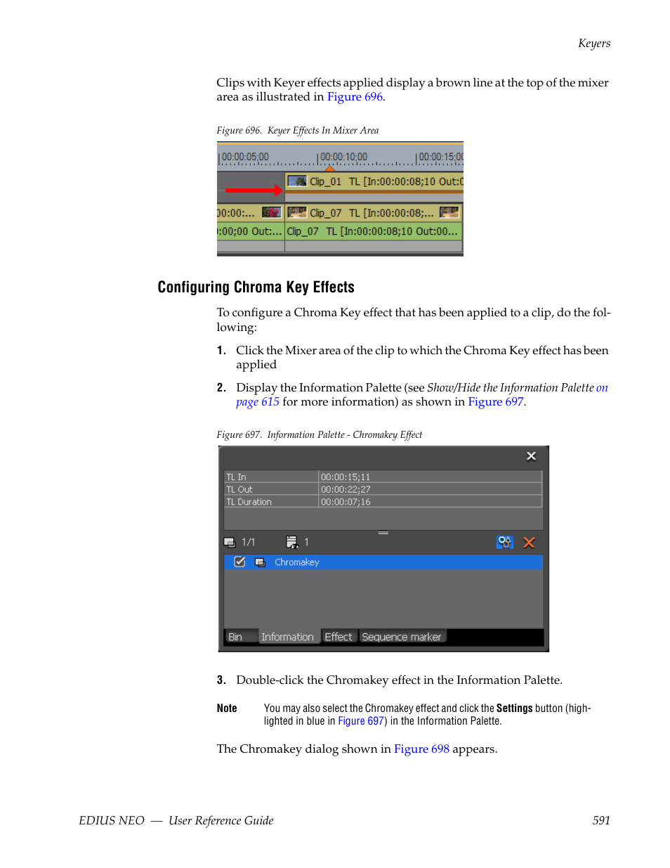 Configuring chroma key effects | Grass Valley EDIUS Neo 3 User Manual | Page 593 / 802