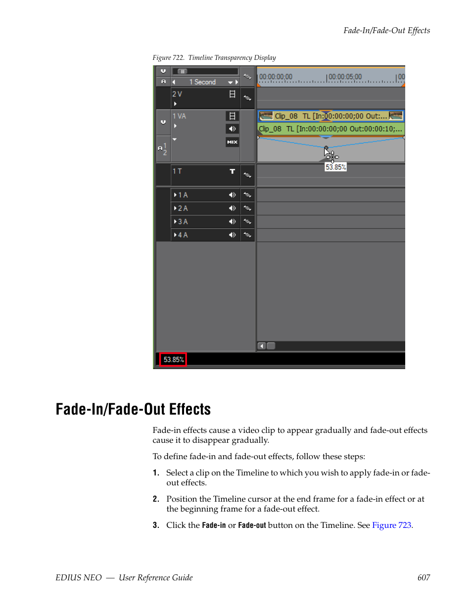 Fade-in/fade-out effects, Figure 722 | Grass Valley EDIUS Neo 3 User Manual | Page 609 / 802