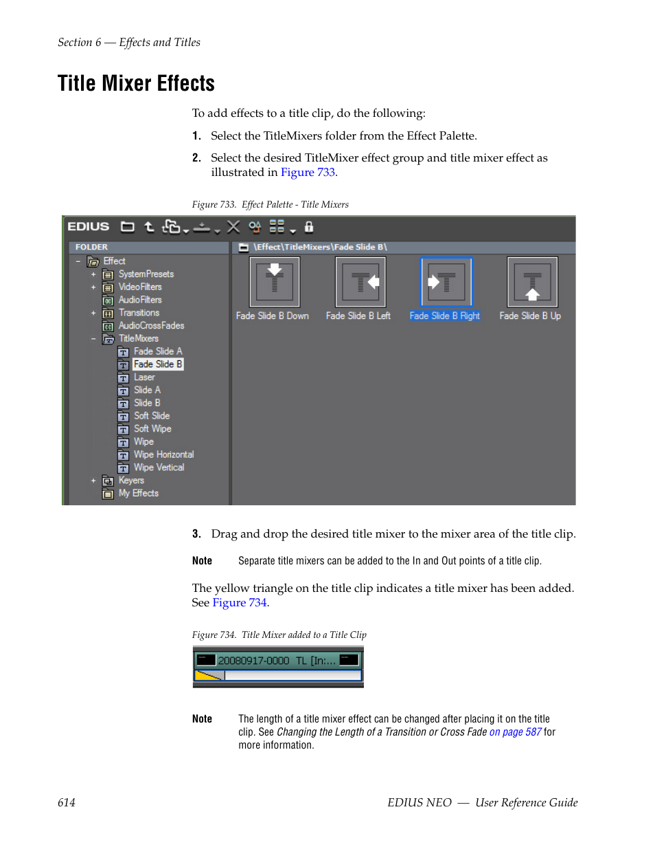 Title mixer effects | Grass Valley EDIUS Neo 3 User Manual | Page 616 / 802