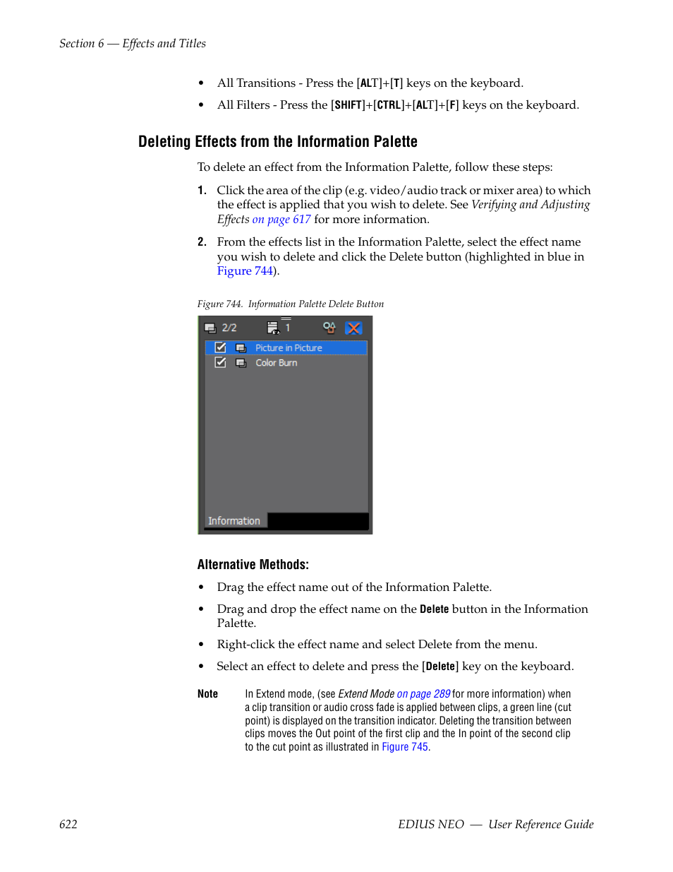 Deleting effects from the information palette | Grass Valley EDIUS Neo 3 User Manual | Page 624 / 802