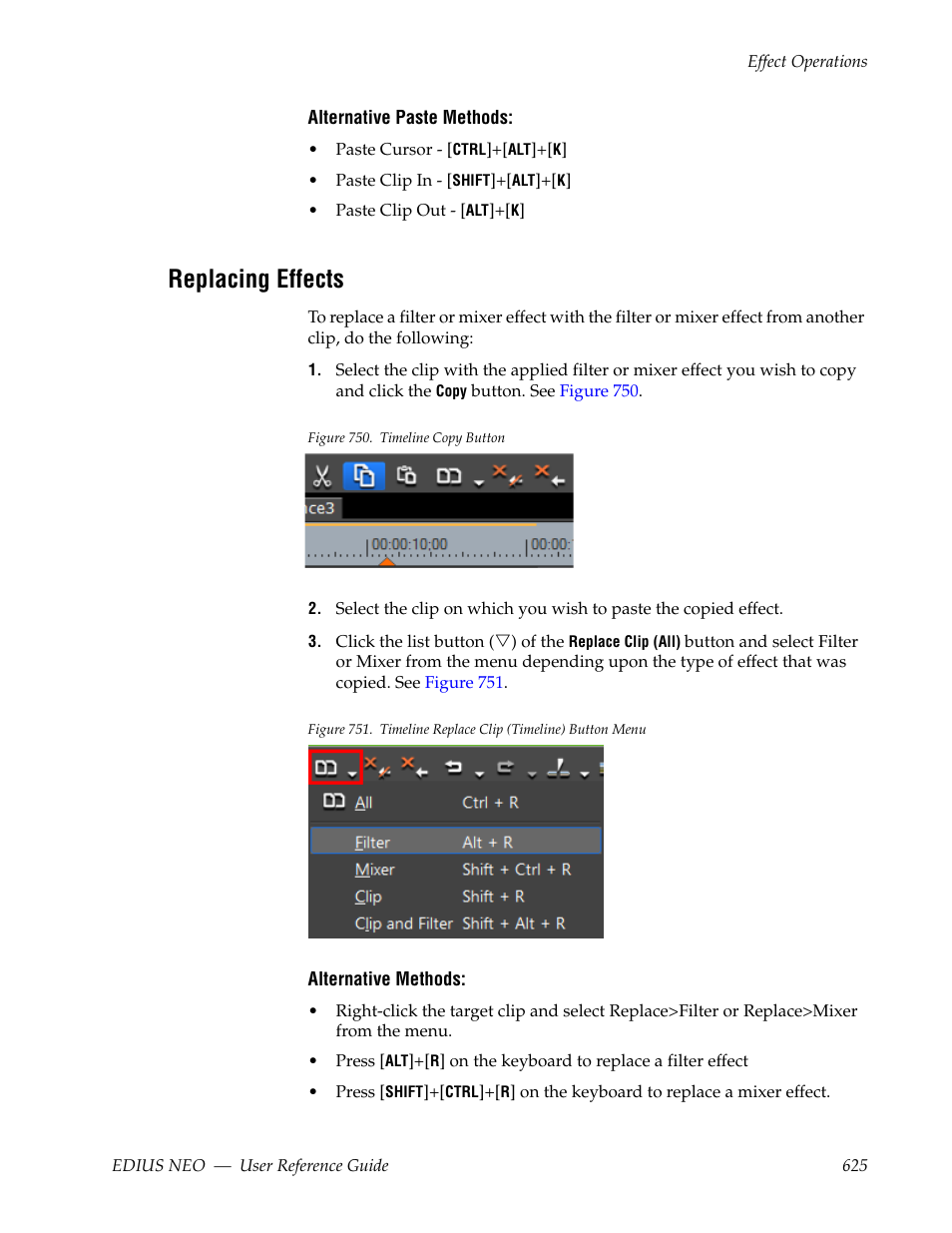 Replacing effects | Grass Valley EDIUS Neo 3 User Manual | Page 627 / 802