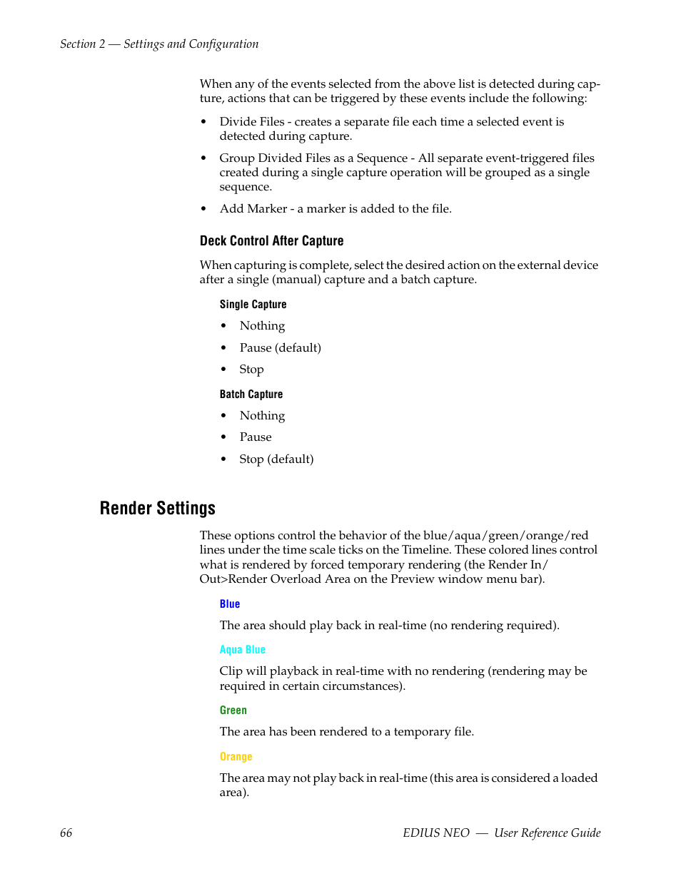 Render settings | Grass Valley EDIUS Neo 3 User Manual | Page 68 / 802