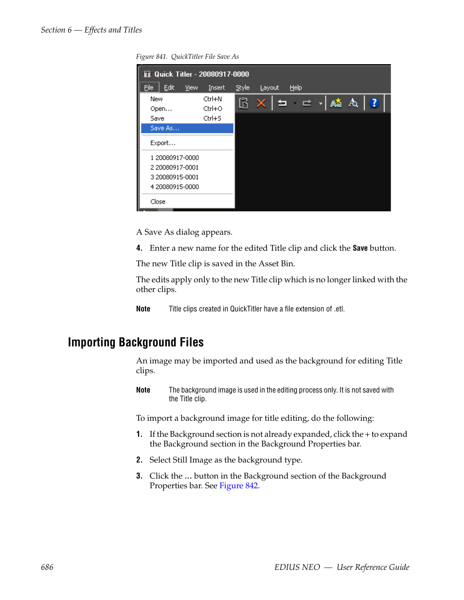 Importing background files, P. see importing background files | Grass Valley EDIUS Neo 3 User Manual | Page 688 / 802